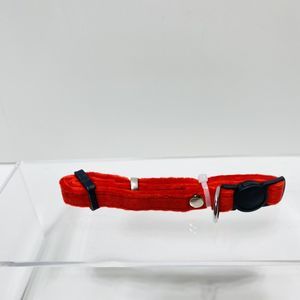 Brand New Breakaway Puppy Collar - Adjustable Size and Super Soft Velvet Red